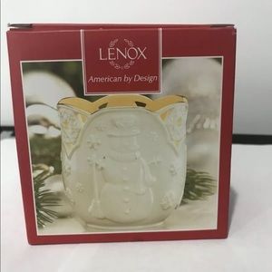 NEW Lenox Merry Lights Snowman Candle Holder